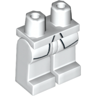 Lego Hips and White Legs with Coattails Outlines Print / White