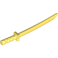 Lego Weapon Sword / Katana / Shamshir with Capped Pommel [Square Guard] / Bright Light Yellow