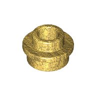 Lego Plate Round 1 x 1 with Open Stud / Pearl Gold