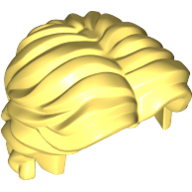 Lego Hair Short Wavy with Center Part / Bright Light Yellow
