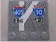 Tile, Modified 4 x 4 with Studs on Edge with Interstate Road Signs '405 SOUTH' and '10 WEST' Pattern (Sticker) - Sets 8147 / 8495