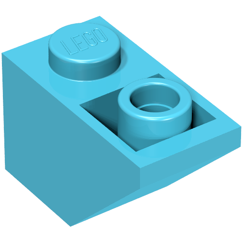 Lego Brick Sloped Inverted 45° 2 x 1 / Maersk Blue