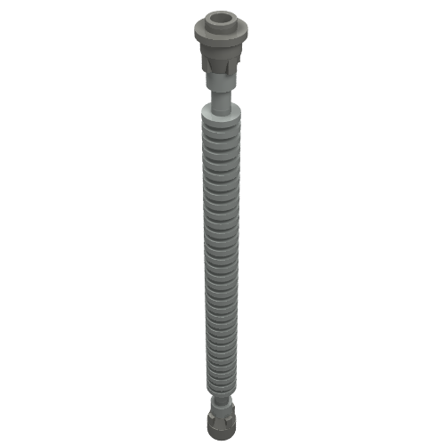 Lego Flexible Ribbed Hose 8mm Ends 12L with Tabbed Dark Gray Ends