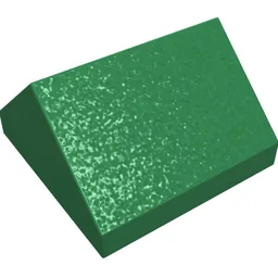 Brick Sloped 45° 2 x 2 Double / Green