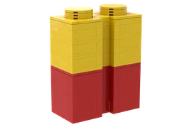 (Stackable) Upscaled 1x2 Brick with Channel/Groove