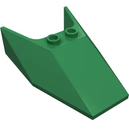 Windscreen 6 x 4 x 1 1/3 with Hollow Studs / Green