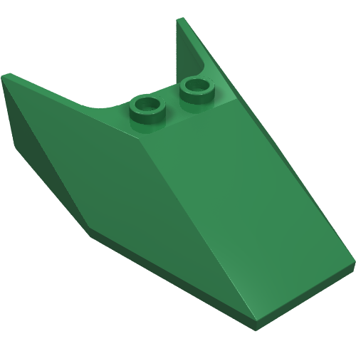 Lego Windscreen 6 x 4 x 1 1/3 with Hollow Studs / Green