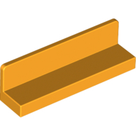Lego Panel 1 x 4 x 1 with Rounded Corners [Thin Wall] / Bright Light Orange