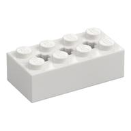 Lego Brick Special 2 x 4 with 3 Axle Holes / White
