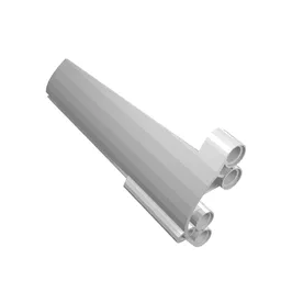 Technic Panel Fairing #20 Large Long, Small Hole, Side A / White