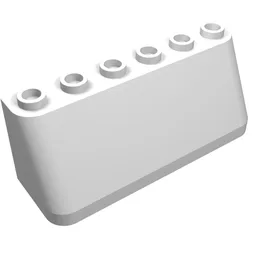 Windscreen 2 x 6 x 2, Wide Top / White