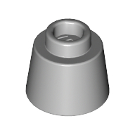 Lego Cone 1.17 x 1.17 x 2/3 (Fez) / Light Bluish Gray