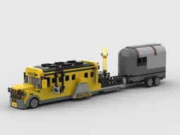 School Bus Truck Caravan