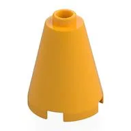 Cone 2 x 2 x 2, Open Stud / Bright Light Orange