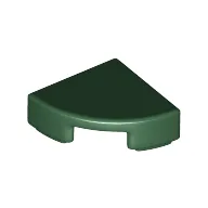 Tile Round 1 x 1 Quarter / Dark Green