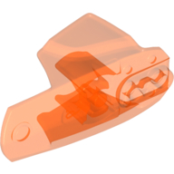 Lego Large Figure Limb Cover, Size 6, Armor with Ball Joint Socket / Trans-Neon Orange
