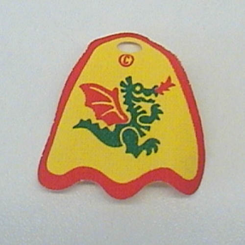 Lego Neckwear Cape, Round Lobes with Dragon Print / Yellow