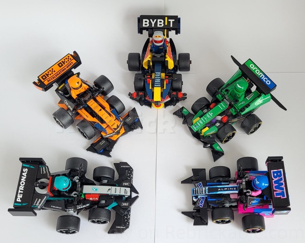 Lego Tooned F1 5 Car Bundle 1