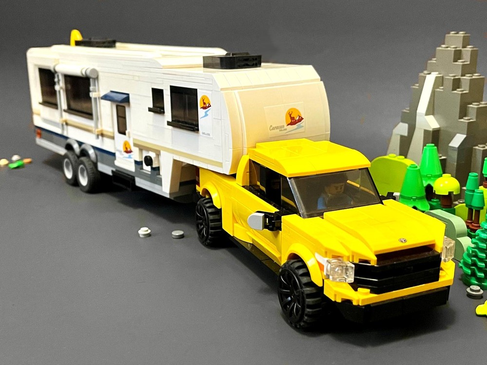 Lego Toy Tundra and Fifth Wheel Camper
