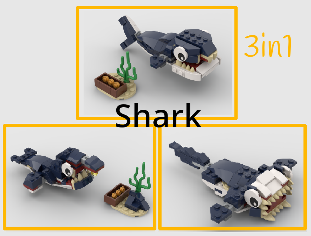 Lego Shark 3-in-1 (Home-made 3-in-1)