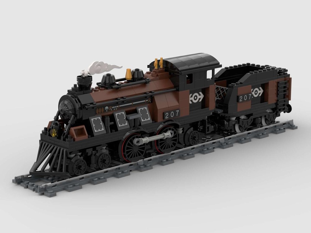 Lego Brickticks Engine Works SG Class 001 4-4-2 Atlantic-Type Steam Locomotive