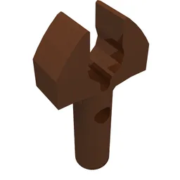 Bar 1L with Clip [Cut Edges and One Side Hole] [Gap in Clip] / Reddish Brown