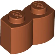 Brick Special 1 x 2 Palisade [aka Log] / Dark Orange
