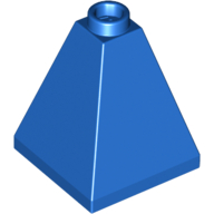 Lego Brick Sloped 75° 2 x 2 x 2 Quadruple Convex / Blue