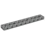 Lego Technic Beam Frame 3 x 19 with 2 Center Cross Beams, 3 Openings Thick / Light Bluish Gray