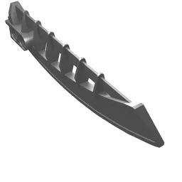 Large Figure Weapon Blade, Air Katana / Flat Silver