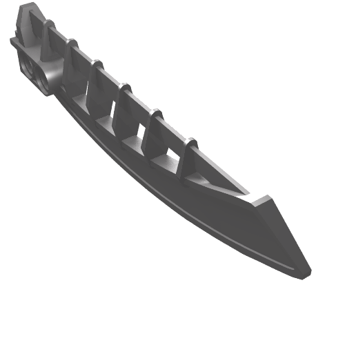 Lego Large Figure Weapon Blade, Air Katana / Flat Silver