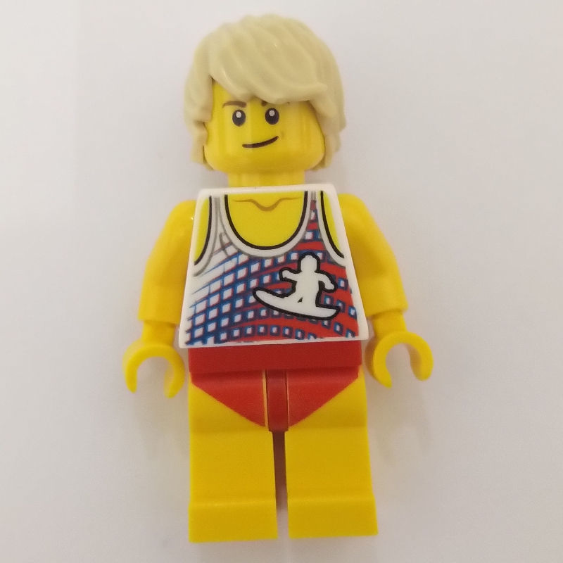 Lego White Torso, Yellow Legs, Tan Hair