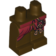 Lego Hips and Dark Brown Legs with Dark Red Robe and Two Gold Keys Print [79004] / Dark Brown