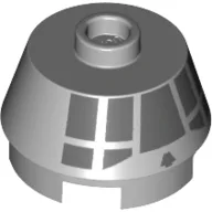 Brick Round 2 x 2 Truncated Cone with Dark Bluish Gray Millennium Falcon Cockpit Print