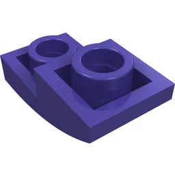 Brick Curved Inverted 2 x 1 / Dark Purple