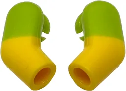 Arm, (Matching Left and Right) Pair with Molded Lime Short Sleeves Pattern / Yellow