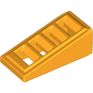 Lego Brick Sloped 18° 2 x 1 x 2/3 with 4 Slots / Grate / Bright Light Orange