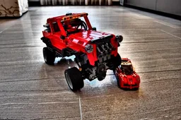 Compact red crawler
