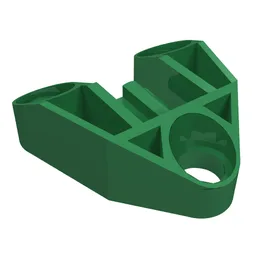 Technic Connector Block 3 x 3 Triangular with Axle, and Pin Hole / Green