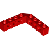 Lego Technic Brick 5 x 5 Right Angle (1 x 4 - 1 x 4) / Red