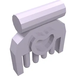 Equipment Animal Grooming Kit Comb, Small with Heart / Lavender