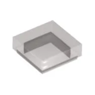 Tile 1 x 1 with Groove / Trans-Brown