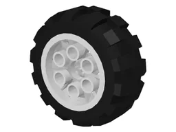Wheel 20 x 30 Balloon Medium, with Black Tire 20 x 30 Balloon Medium (6582 / 6581) / White