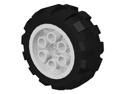 Lego Wheel 20 x 30 Balloon Medium, with Black Tire 20 x 30 Balloon Medium (6582 / 6581)