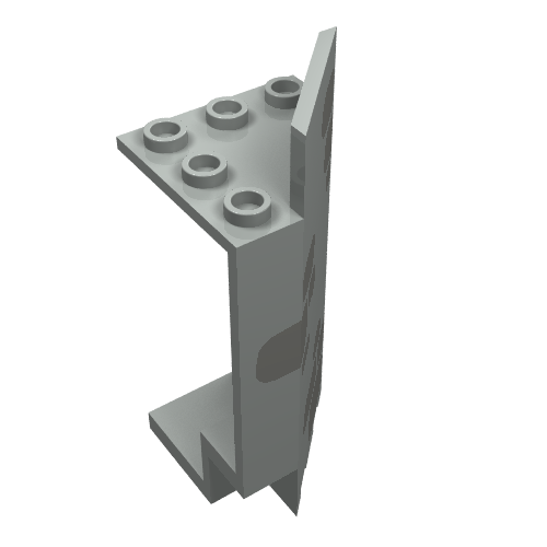 Lego Panel 3 x 3 x 6 Corner Wall with Dark Grey Stones Print