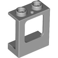 Lego Window 1 x 2 x 2 Plane, Hollow Studs, Single Hole Top and Bottom for Glass / Light Bluish Gray