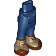 Lego Minidoll Hips and Trousers with Back Pockets with Reddish Brown Boots print / Dark Blue