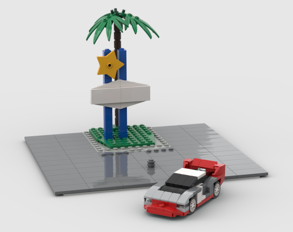 Lego Hoonitron (polybag size) with display