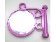 Lego Road Sign Round on Pole with Ornate Top Attachment with Mirror Pattern (Sticker) - Sets 5805 / 5837 / 5862