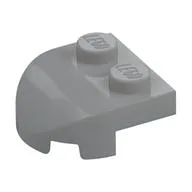 Brick Wedged, Rounded 2 x 2 with Curved Front, 2 Studs / Light Bluish Gray